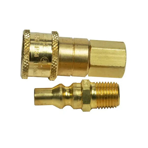 Mr Heater Natural Gas Quick Connector & Full Flow Plug 1/4"MP x 1/4"FP