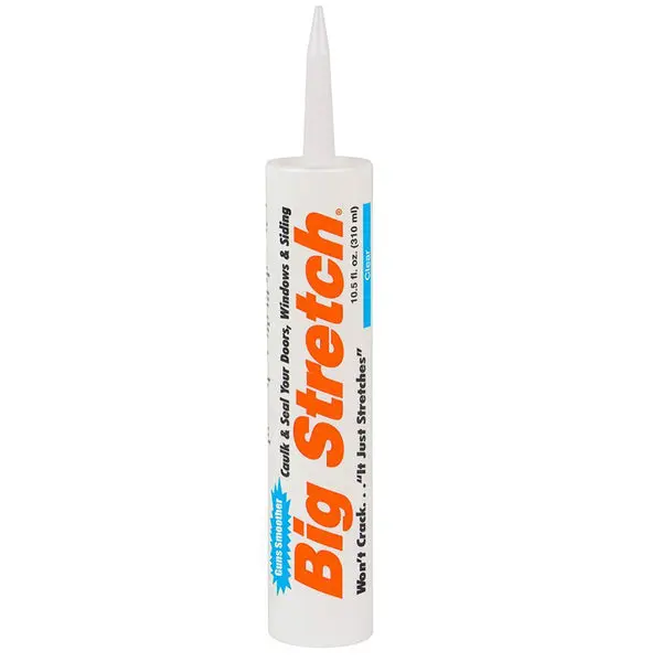 Sashco 10006 Big Stretch Acrylic Rubber Sealant 10.5 Oz Clear Flexible Sealing