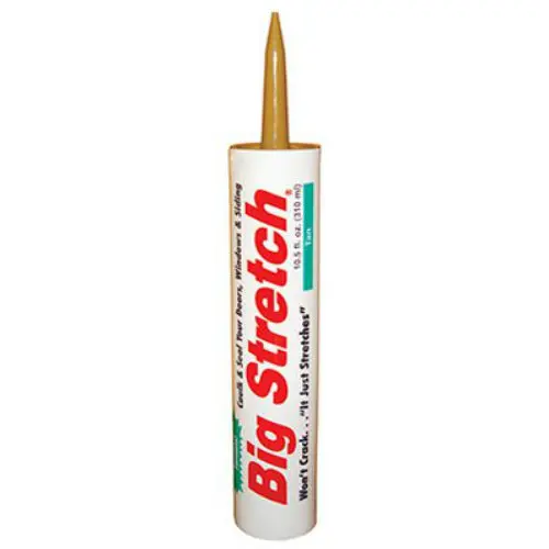 Sashco 10014 Big Stretch Acrylic Rubber Sealant 10.5 Oz Tan Cracks and Gaps