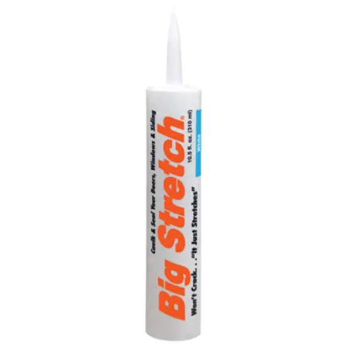 Sashco 10016 Big Stretch Acrylic Rubber Sealant 10.5 Oz White Home Repairs