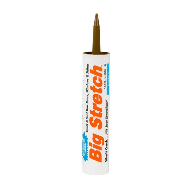 Sashco 10018 Big Stretch Acrylic Rubber Sealant 10.5 Oz Woodtone Cracks Gaps