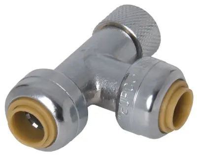 SharkBite Lead Free Stop Valve Tee Adapter 1/4 x 1/4 x 3/8 Inch Plumbing Fitting