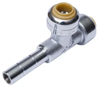 SharkBite U4358LFA Lead Free Stop Valve Tee Adapter 1/4 x 1/4 x 1/4 Inch