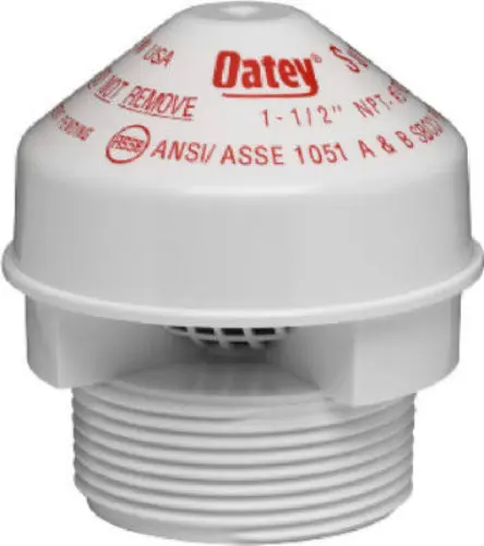 Oatey Sure-Vent Air Admittance Valve 1-1/2" - 2" Plumbing Vents
