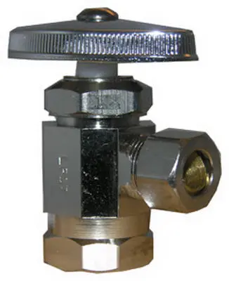 Lasco 06-7203 Angle Stop Valve 1/2" x 3/8" Chrome