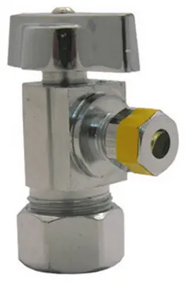 Lasco 06-9263 Quarter Turn Angle Stop Valve 5/8 x 1/4 Chrome