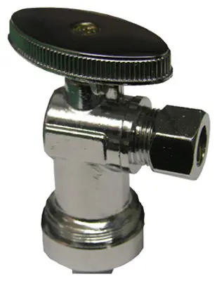 Lasco Angle Stop Valve 5/8 Inch QC x 3/8 Inch Compression