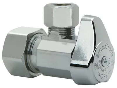Brass Craft G2CR39X-CD Angle Valve Chrome Plated 1/2 Inch Water Supply Valve BrassCraft