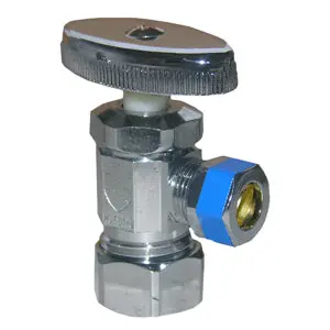 Lasco 06-7255 Compression Angle Valve 5/8 CMP x 3/8 O.D. Secure Plumbing Connections