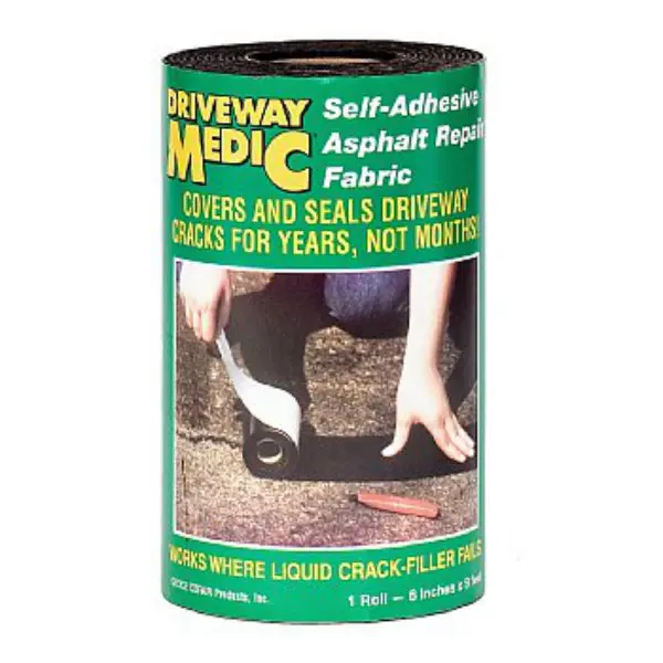 Driveway Medic 609MD Self Adhesive Asphalt Repair Fabric 6 Inch x 9 Feet Pothole Fixes
