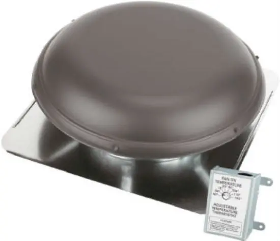 Air Vent 53827 Roof Mounted Power Attic Ventilator Brown Home Ventilation