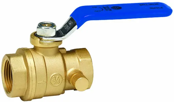 Homewerks 119-2-34-34 Lead-Free Brass Full Port Ball Valve Drain 3/4 FIP