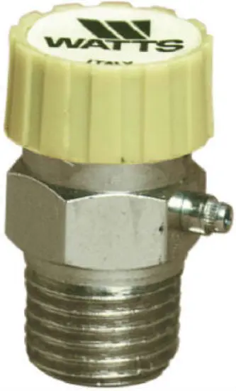 Watts HAV-1/8 Hot Water Baseboard Vent Valve 1/8 Inch Chrome Plated Heating System Purger