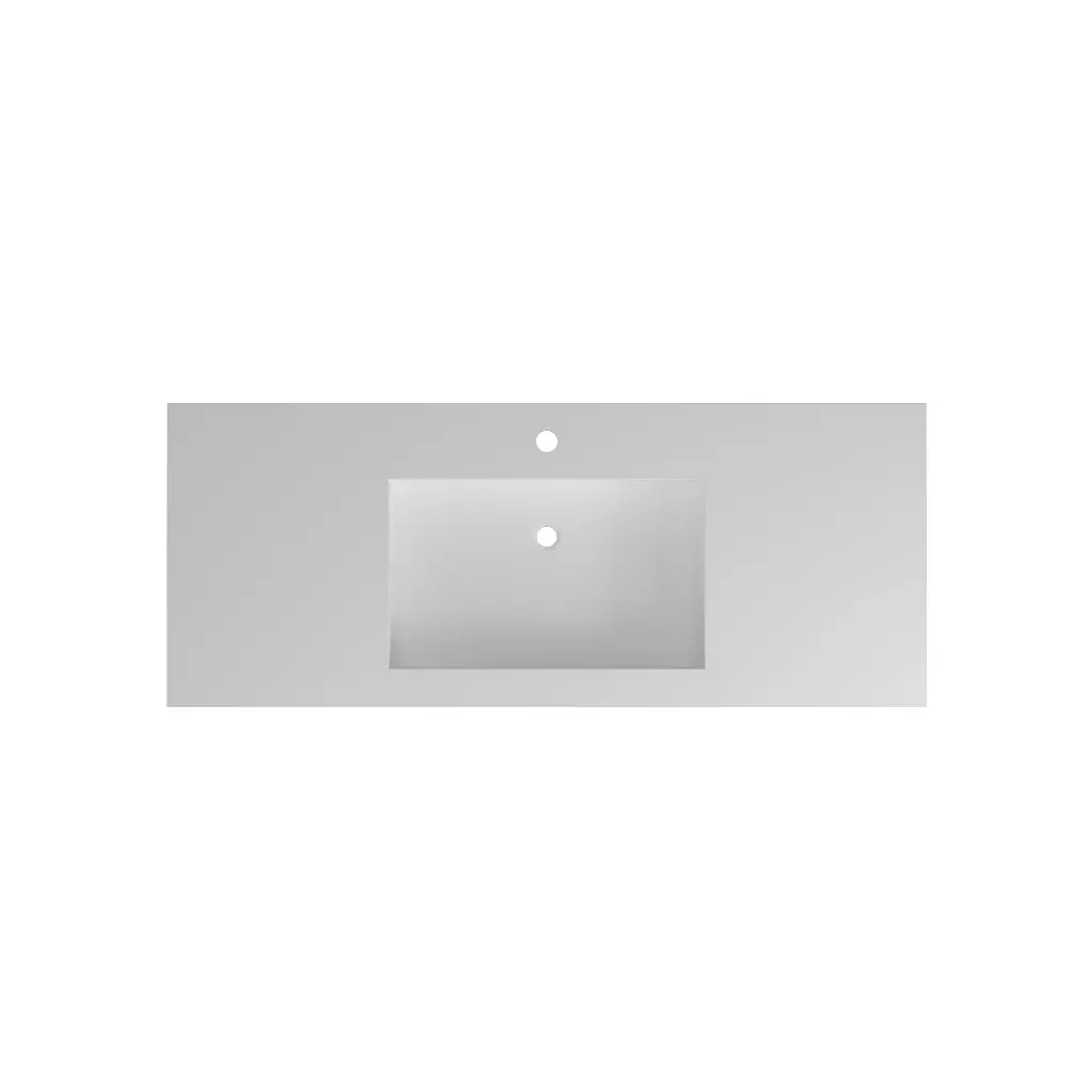 White Premium Solid Surface Single Basin Bathroom Sink Drain vovica