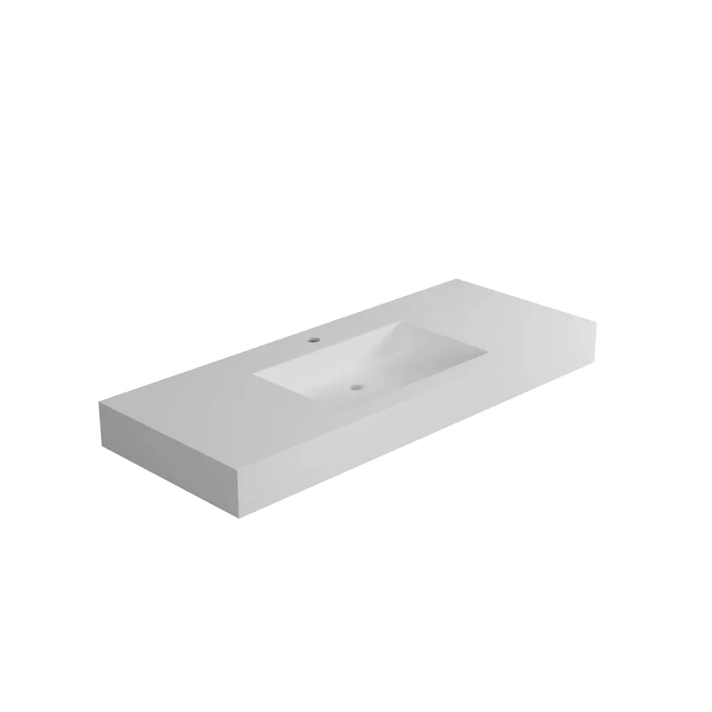 Solid Surface Basin Matte White Contemporary Bathroom Sink w2704