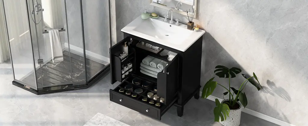 30 Inch Bathroom Vanity Sink Combo Multi Functional Storage Cabinet rnb