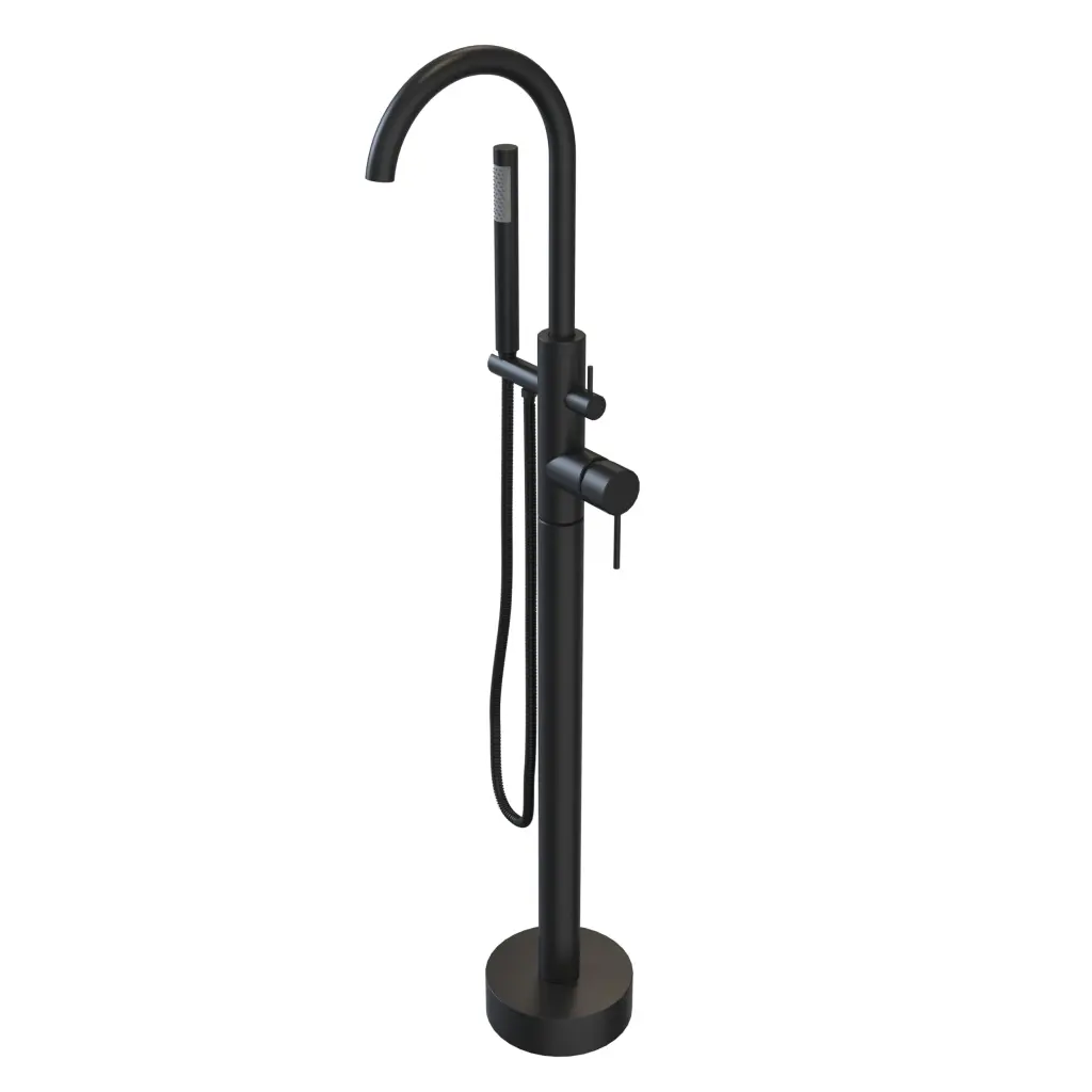 Black Freestanding Bathtub Faucet Hand Shower and Side Sprayer vovica