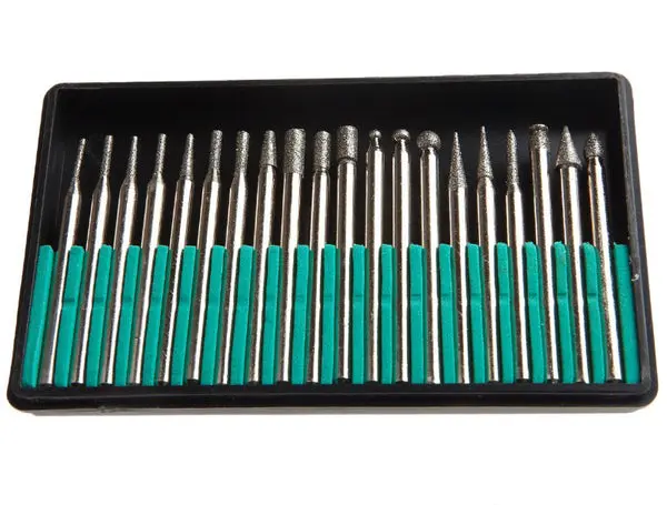 Forney 60238 Diamond Point Set 1/8 Inch Shank Assorted 20-Piece