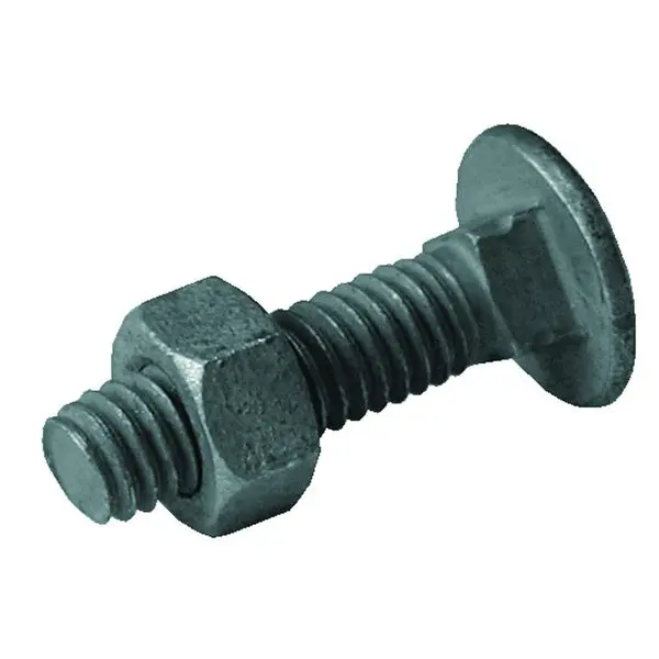 YardGard Carriage Bolts Nuts Galvanized 5/16 x 1-1/4 Inch 20-Pack