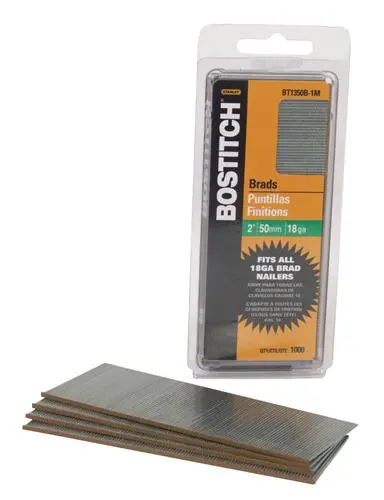 Bostitch BT1350B-1M Galvanized 50mm Brad Nails 2 Inches 18 Gauge 1000-Pack Nail Guns