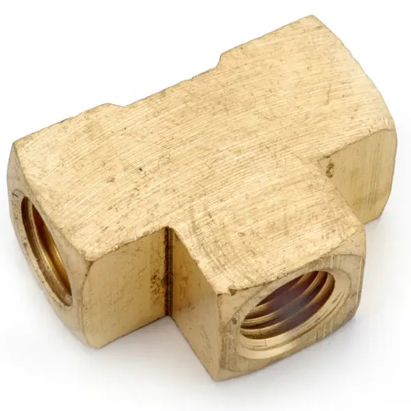 Anderson Metals 756101-06 Lead Free Brass Tee Fitting 3/8 Inch Plumbing