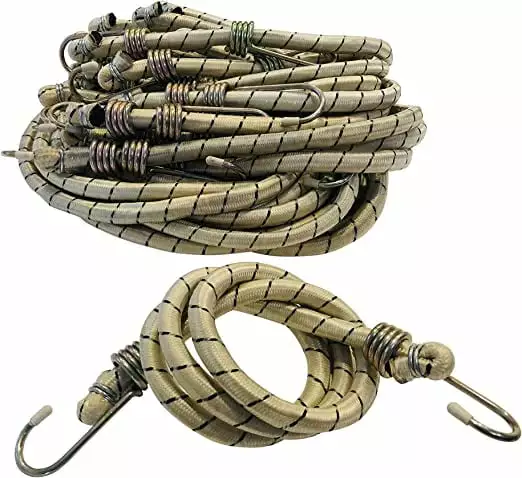 12-Pack Jumbo HD Bungee Cords 72-Inch Heavy Duty Hooks EZ Travel
