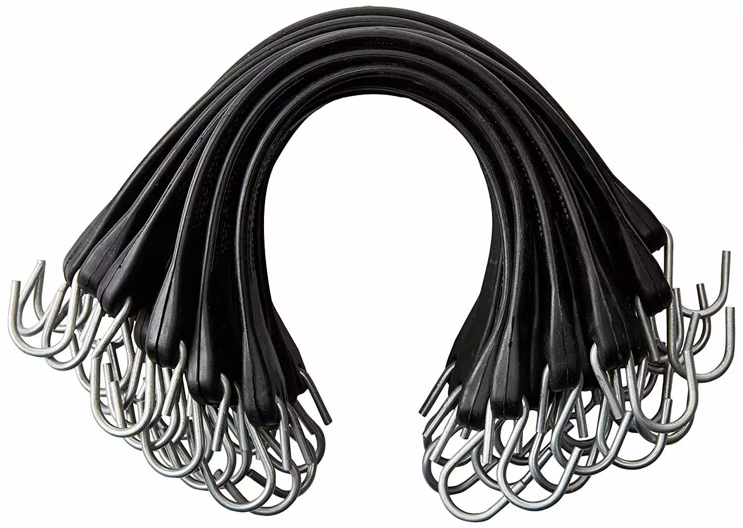 15 Inch Rubber Bungee Cords Hooks Pack 50 Heavy Duty Tarp Straps Miloo