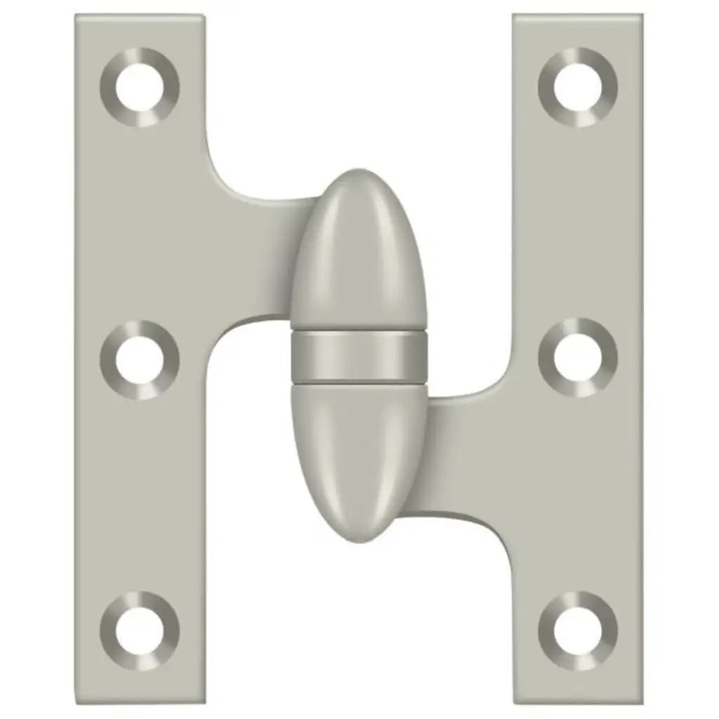 Deltana Olive Knuckle Hinge Bright Brass Left Hand