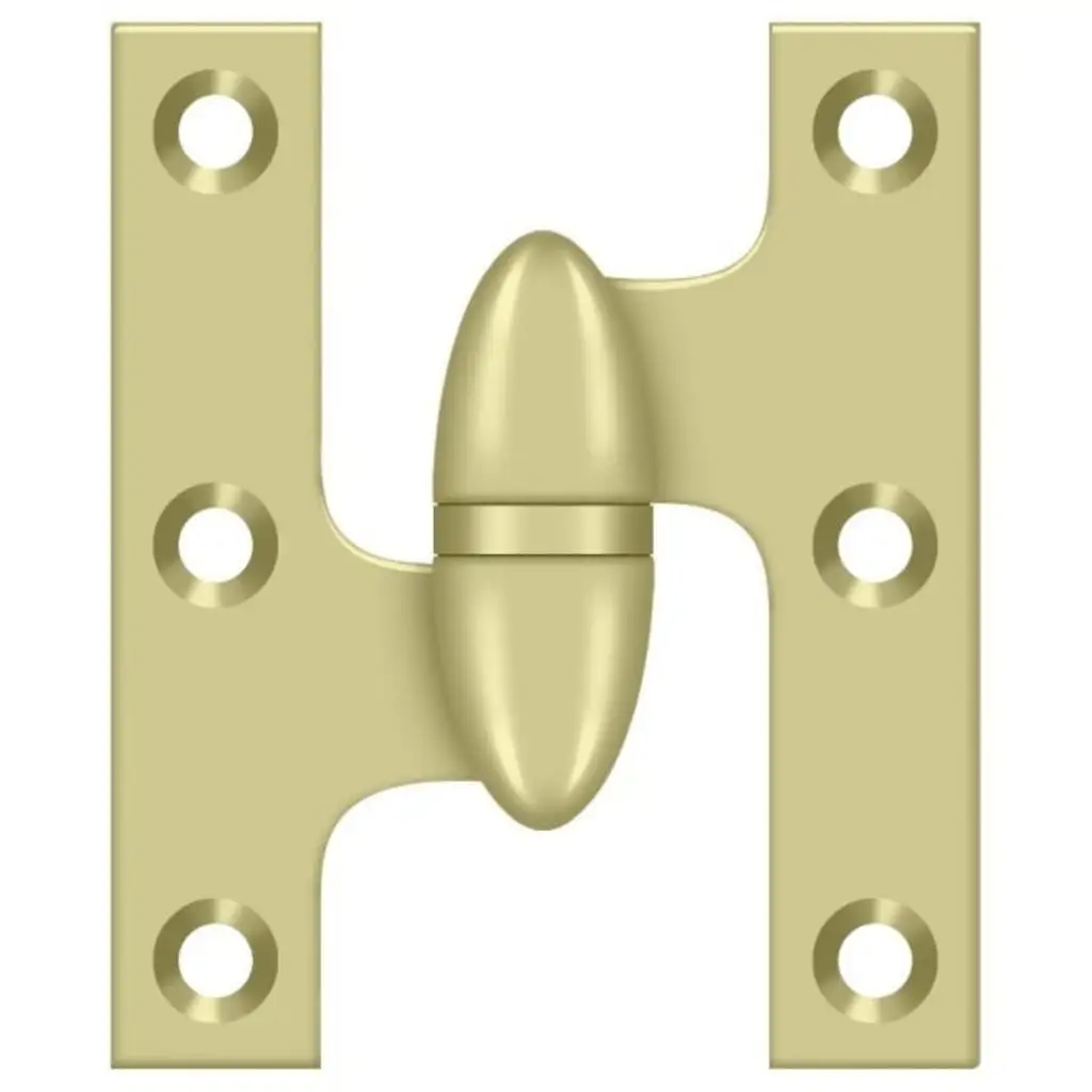Deltana Olive Knuckle Hinge Bright Nickel Left Hand