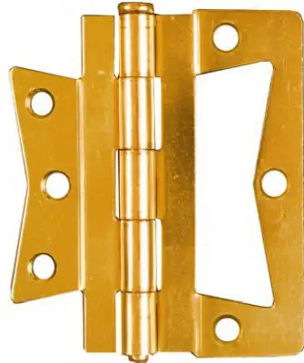 National Hardware N244-806 Non-Mortise Hinge 3-1/2" Bright Brass 2-Pack Easy Installation