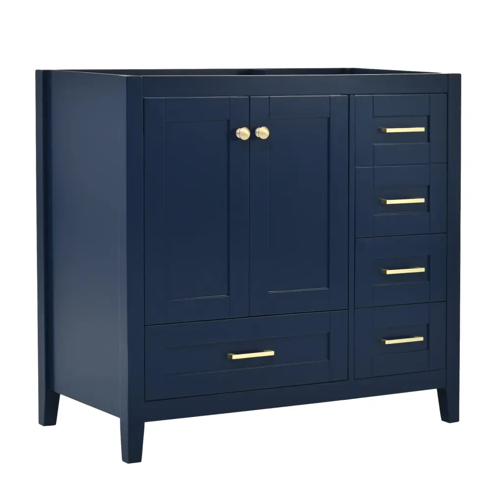 36 Inch Bathroom Vanity Without Sink Modern Cabinet 4 Drawers mrs