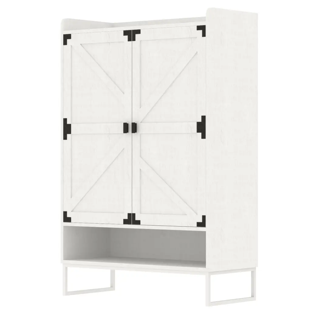 6 Tier Shoe Storage Cabinet Doors Customizable Shelves xiewan