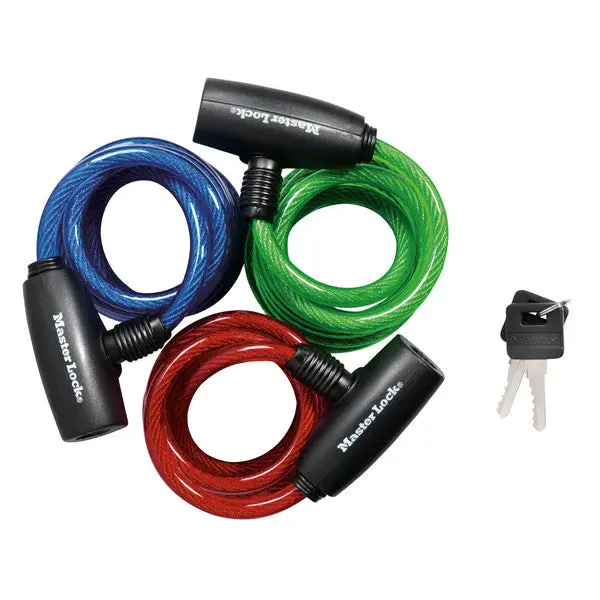 Master Lock 8127TRI Multi Purpose Cable Locks 6 Feet 3-Pack