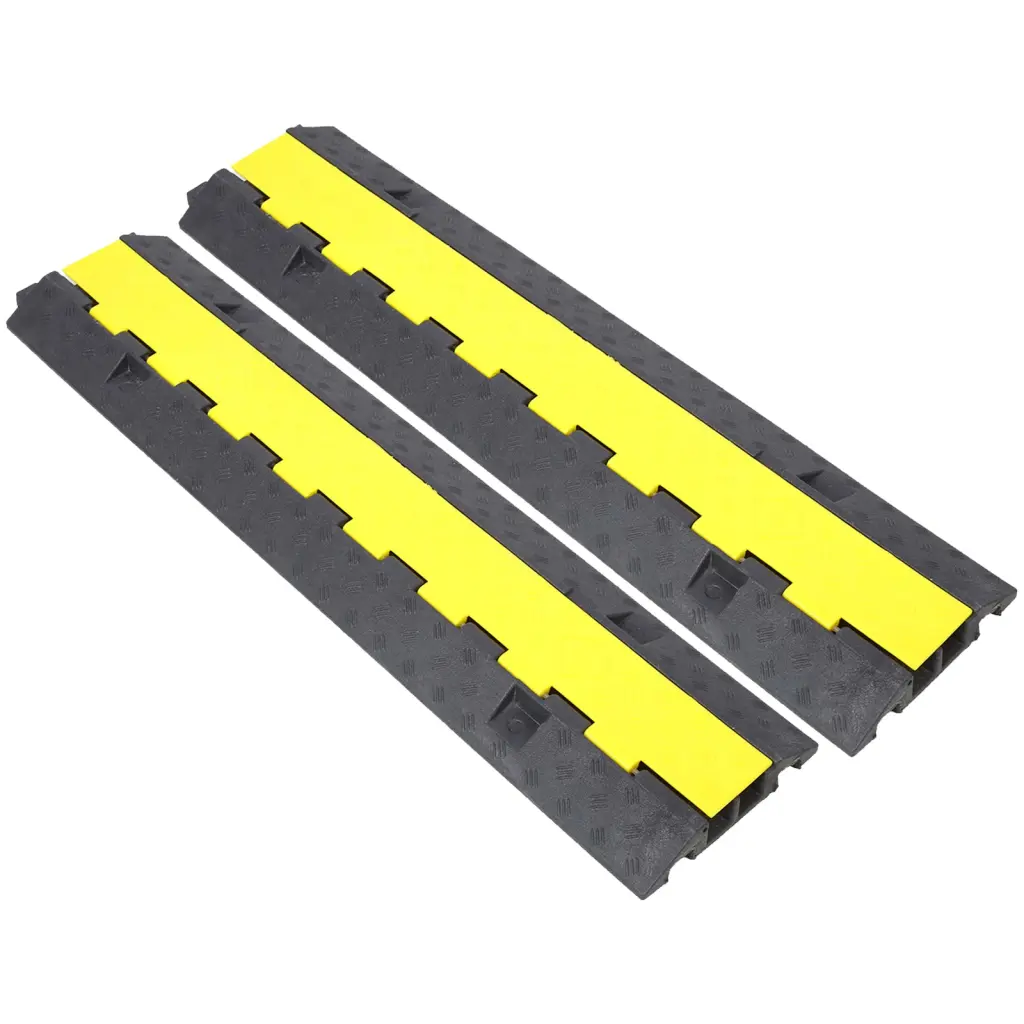 Cable Protector Ramp 2 Channels Speed Bump Hump Rubber Modular Safety g-h