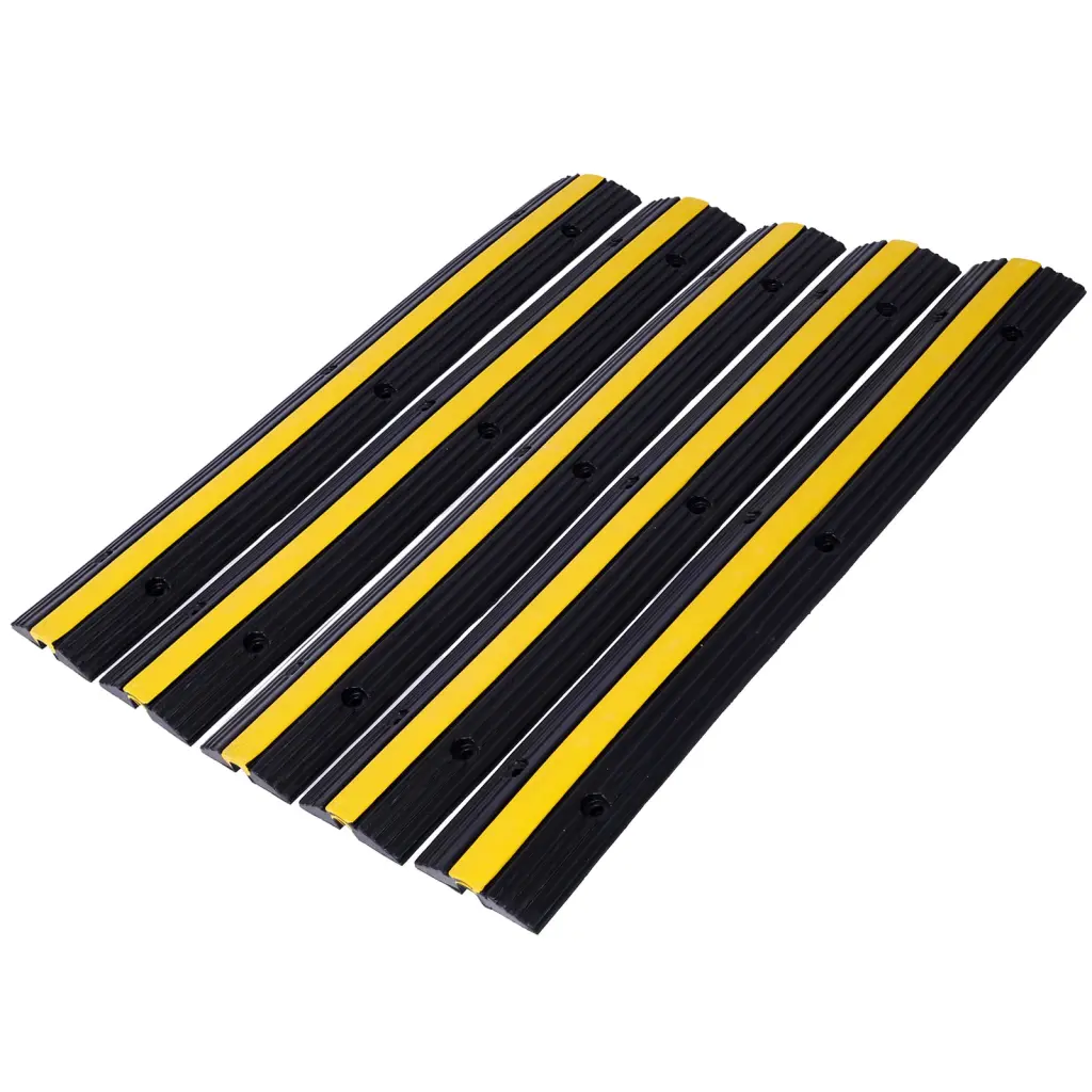 Cable Protector Ramp Elastomer Speed Bumps 2 Pack 1 Channel 6600Lbs Load g-h