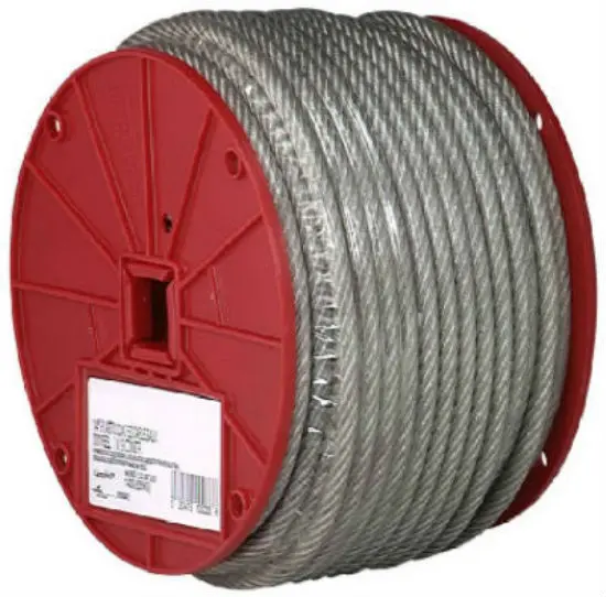 Campbell 7000197 Vinyl Coated Cable Clear 3/16 Inch x 250 Foot Reel Versatile Use