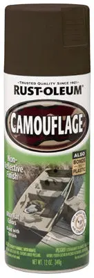 Rust-Oleum 1918-830 Specialty Camouflage Spray Paint 12 Oz Earth Brown Outdoor Gear and Hunting