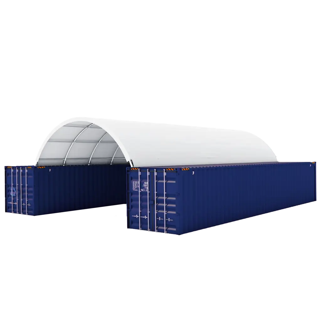 Ping Container Canopy Shelter 20x40 Feet 15 Oz PVC White Alloy Metal chery industrial inc