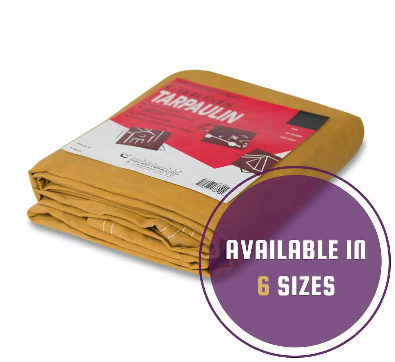 Chicago Canvas & Supply 8 ft x 10 ft Gold Canvas Tarp Heavy Duty CCS Chicago Canvas & Supply