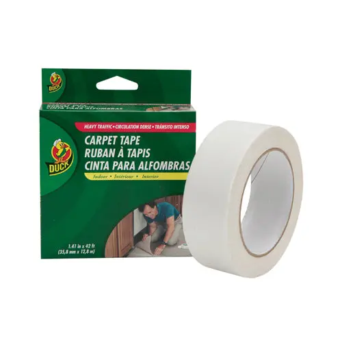 Duck Cloth Carpet Tape 1.41 Inch x 42 Feet Strong Hold Double-Sided Adhesive
