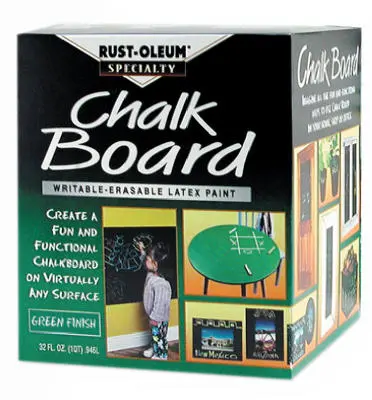 Rust-Oleum 206438 Specialty Chalkboard Brush On Latex Paint 1 Qt Green DIY Projects
