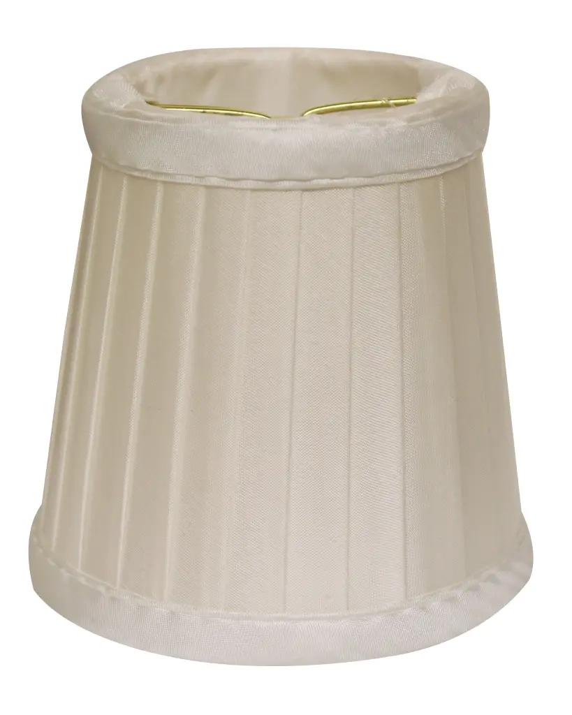 Slant Side Pleat Chandelier Lampshade Flame Clip Oyster Set 6 alabama lamp shades