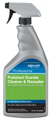 Aqua Mix AMGCRQT Polished Granite Cleaner & Resealer Spray Bottle 1 Qt