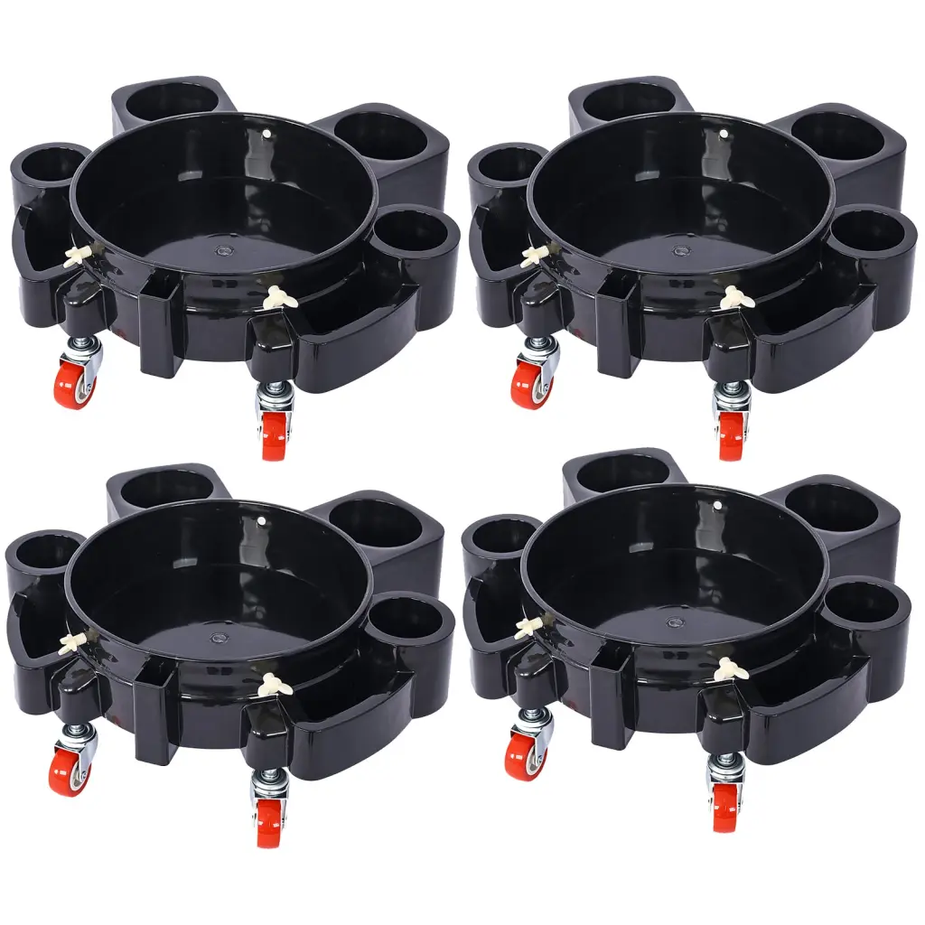 5 Gallon Rolling Bucket Dolly Swivel Casters Mobile Cleaning Cart Janitors g-h