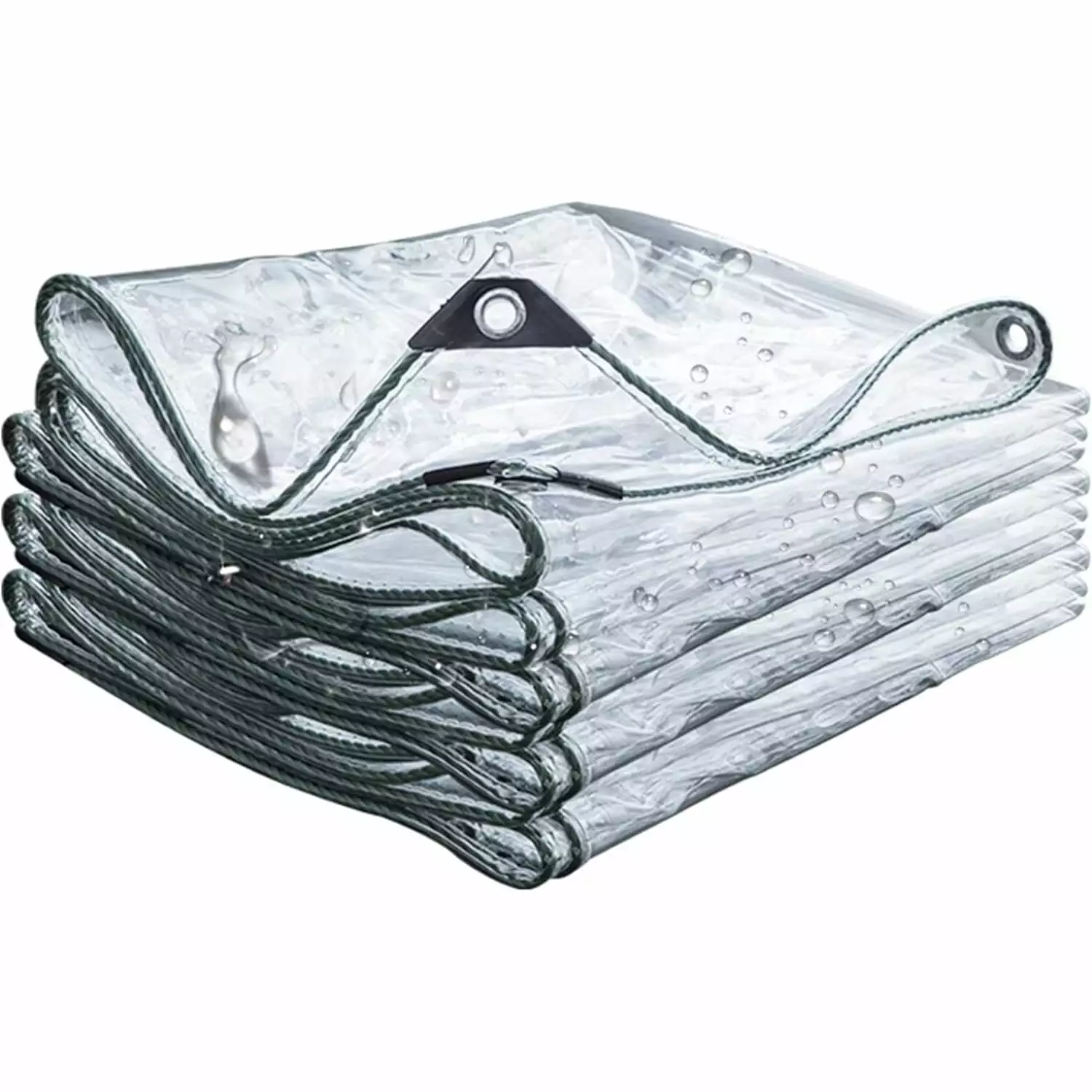 NENAGGE 20mil Heavy Duty Waterproof Clear Tarp Grommets 1x1.5m BHSF