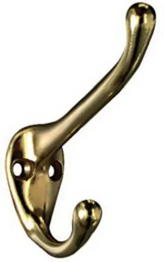 National Hardware N198-101 Coat and Hat Hook Polished Solid Brass Home Decor