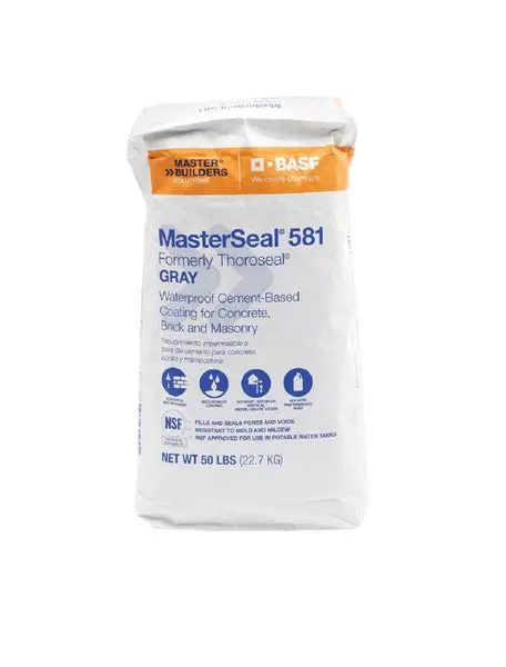 BASF MS581GY50 MasterSeal 581 Thoroseal Waterproof Coating Gray 50 lbs