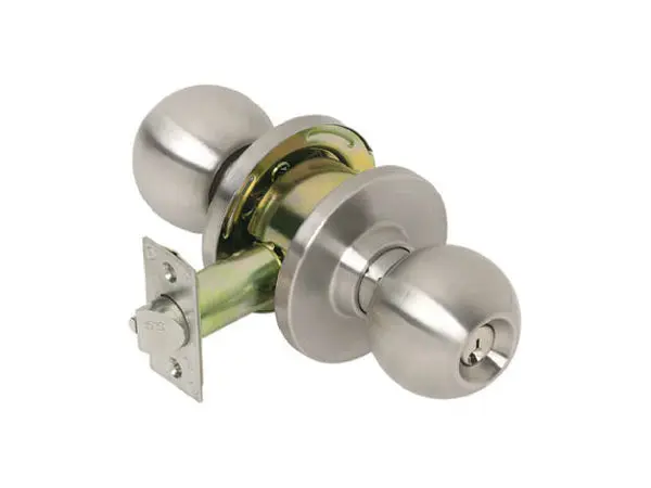 Tell CL100006 Heavy Duty Commercial Grade 2 Ball Knob Storeroom Lockset