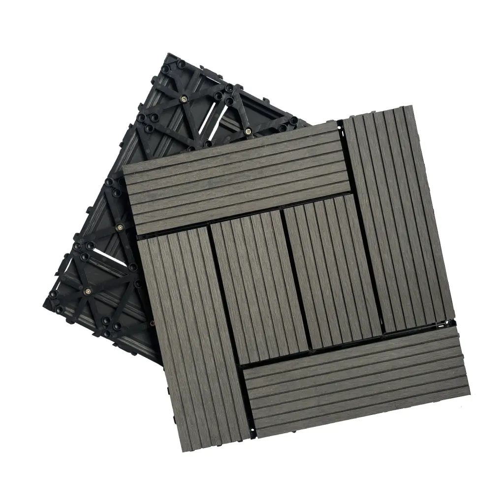Wood Plastic Composite Deck Tiles Set 20 Pieces Composite Decking rnb