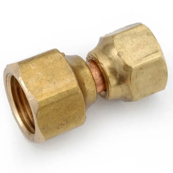 Anderson Metals Lead Free Swivel Connector Reducing Brass 1/2 x 3/8 Inch